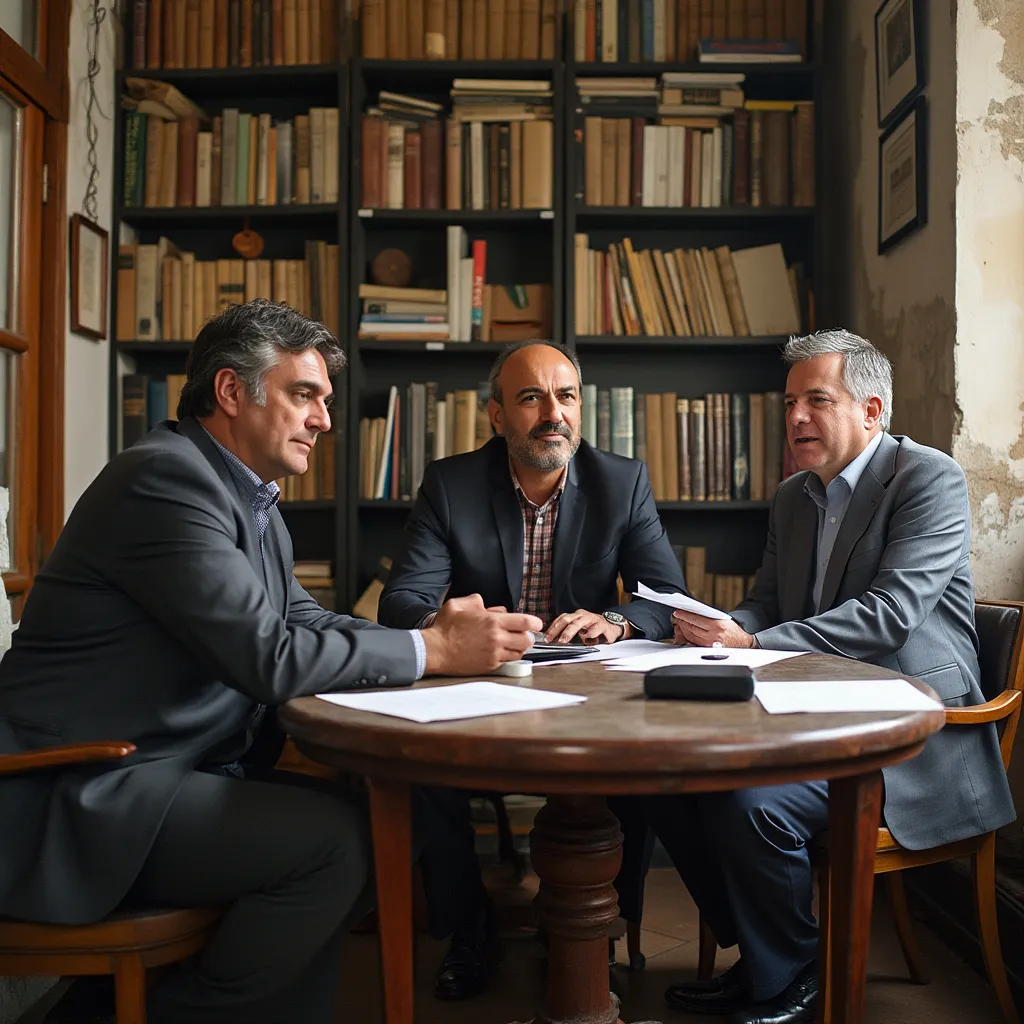 Fundadores de Grinderys en la primera oficina